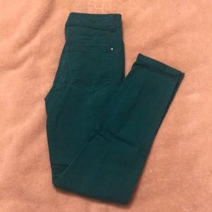 Greenish Jeans for Girls